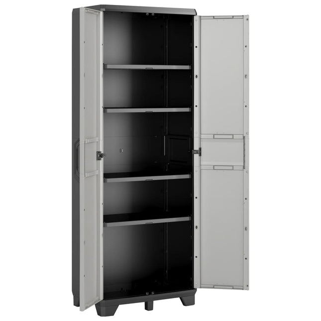 Keter Armadietto con Scaffali Gear Nero e Grigio 182 cm