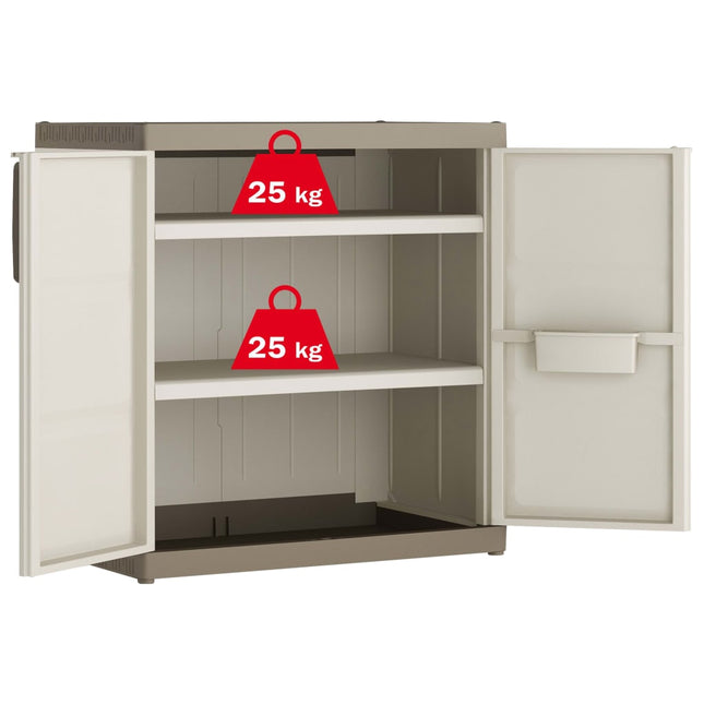 Keter Armadietto Basso Excellence XL Beige e Talpa 93 cm
