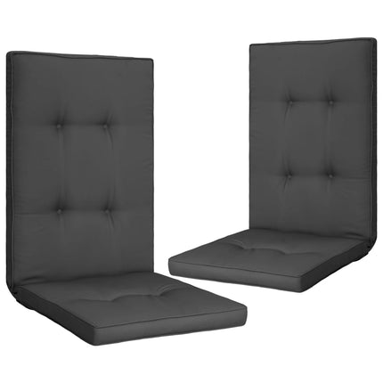 Cuscini per Sedie da Giardino 2 pz Antracite 120x50x5 cm