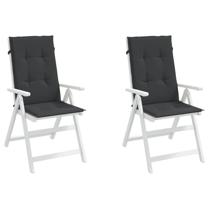 Cuscini per Sedie 2 pz Neri 120x50x3 cm in Tessuto