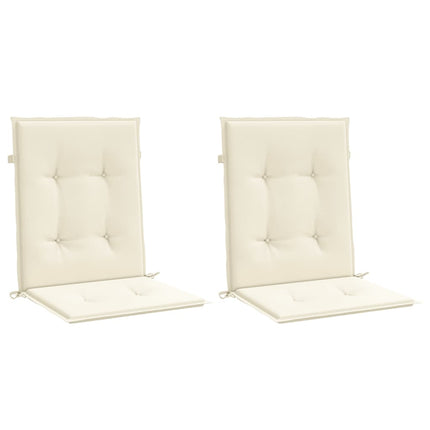 Cuscini per Sedia 2 pz Crema 100x50x3 cm in Tessuto Oxford