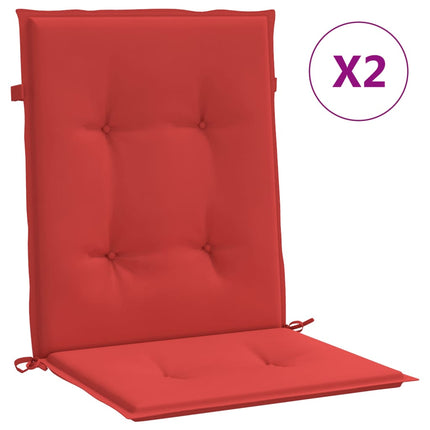 Cuscini per Sedia da Giardino 2 pz Rossi 100x50x7 cm in Tessuto
