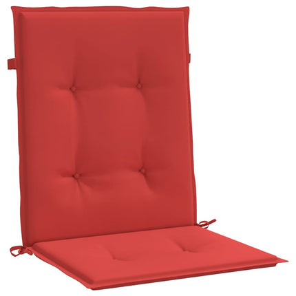 Cuscini per Sedia da Giardino 2 pz Rossi 100x50x7 cm in Tessuto