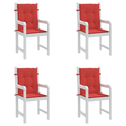 Cuscini per Sedia da Giardino 4 pz Rossi 100x50x7 cm in Tessuto