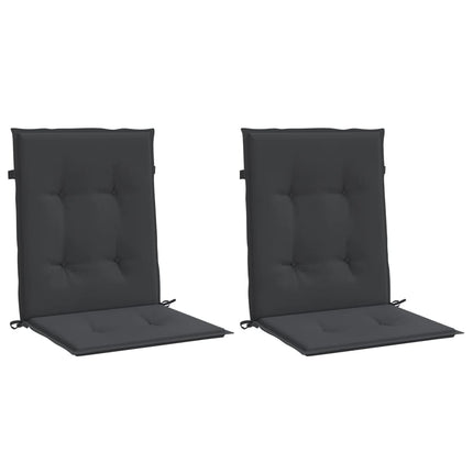 Cuscini per Sedia 2 pz Neri 100x50x3 cm in Tessuto Oxford