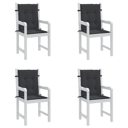 Cuscini per Sedia 4 pz Neri 100x50x3 cm in Tessuto Oxford