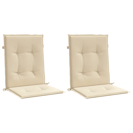 Cuscini per Sedia 2 pz Beige 100x50x3 cm in Tessuto Oxford