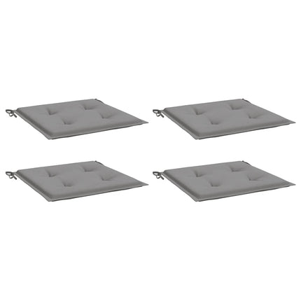 Cuscini per Sedia 4 pz Grigi 40x40x3 cm in Tessuto Oxford