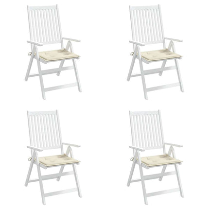 Cuscini per Sedia 4 pz Crema 40x40x3 cm in Tessuto Oxford