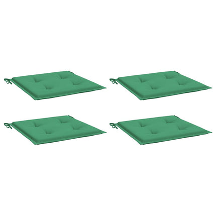 Cuscini per Sedia 4 pz Verdi 40x40x3 cm in Tessuto Oxford