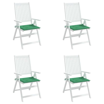 Cuscini per Sedia 4 pz Verdi 40x40x3 cm in Tessuto Oxford