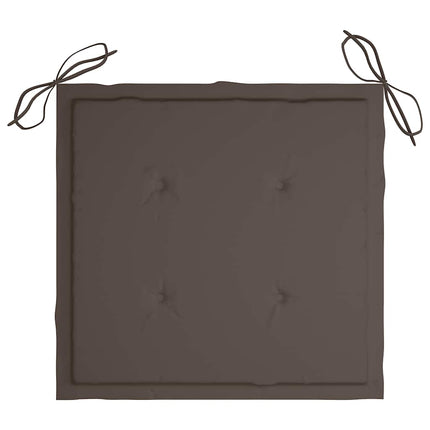 Cuscini per Sedie da Giardino 4 pz Tortora 40x40x3 cm in Oxford