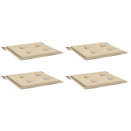Cuscini per Sedia 4 pz Beige 40x40x3 cm in Tessuto Oxford