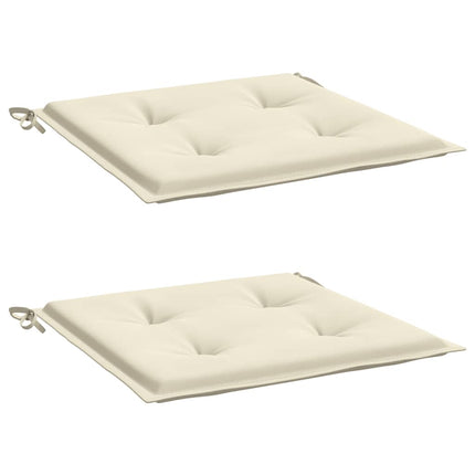 Cuscini per Sedia 2 pz Crema 50x50x3 cm in Tessuto Oxford