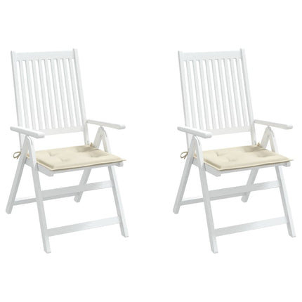 Cuscini per Sedia 2 pz Crema 50x50x3 cm in Tessuto Oxford