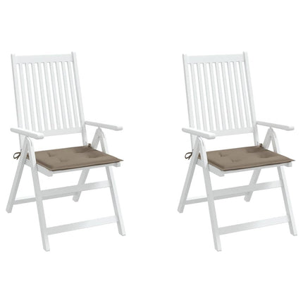 Cuscini per Sedia 2 pz Tortora 50x50x3 cm in Tessuto Oxford