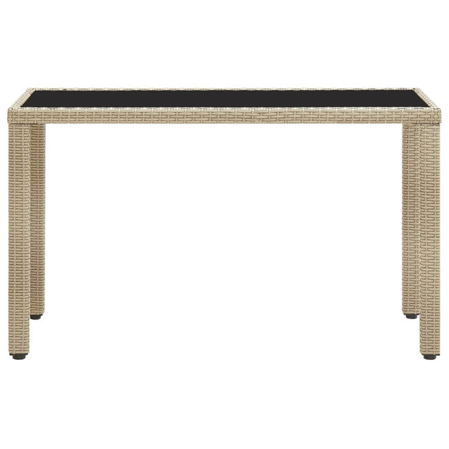 Tavolo da Giardino Beige 123x60x74 cm in Polyrattan