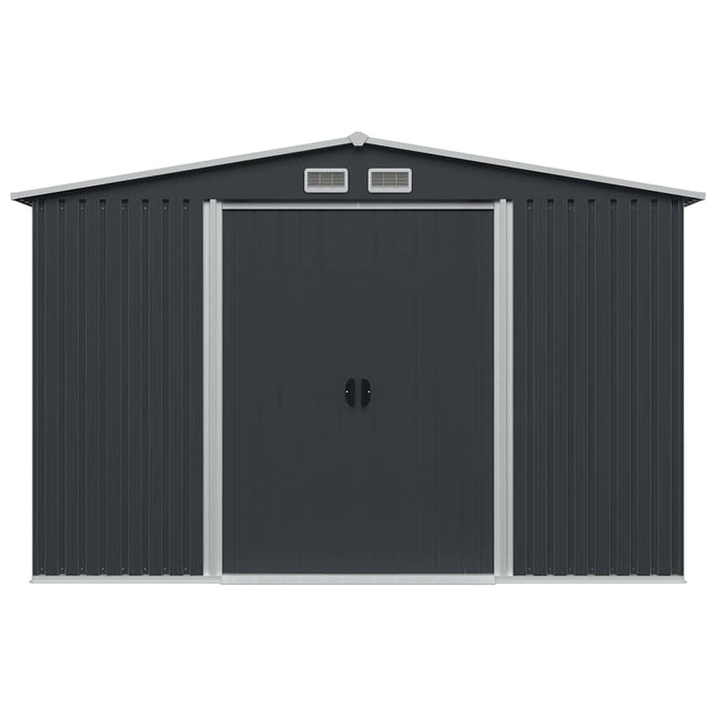 Capanno per Attrezzi Antracite in Acciaio 257x205x178 cm