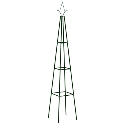 Supporti per Piante 2 pz Verde Scuro 35x35x195 cm in Ferro