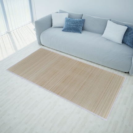Tappeti Rettangolari in BambÃ¹ Naturale 4 pz 120x180 cm