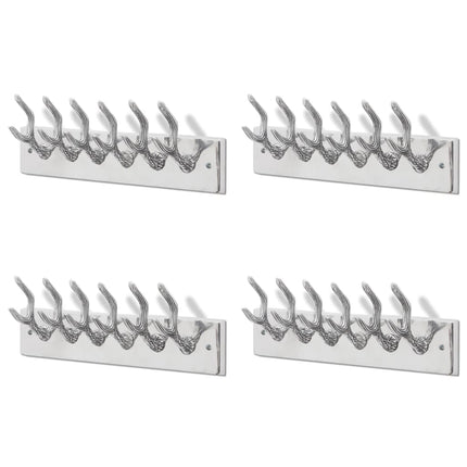 Ganci Appendiabiti 4 pz Argento in Alluminio
