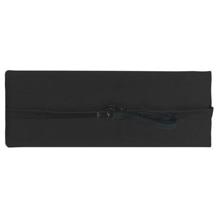 Poggiatesta per Sdraio Nero 40x7,5x15 cm in Textilene