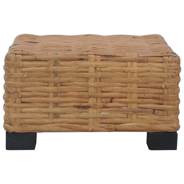 Tavolino da Salotto 47x47x28 cm in Rattan Naturale
