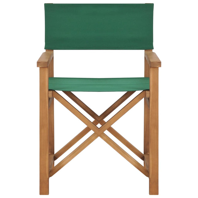 Sedia da Regista in Legno Massello di Teak Verde