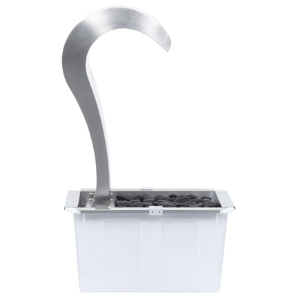 Cascata da Giardino Argento 52,4x34,2x82 cm in Acciaio Inox