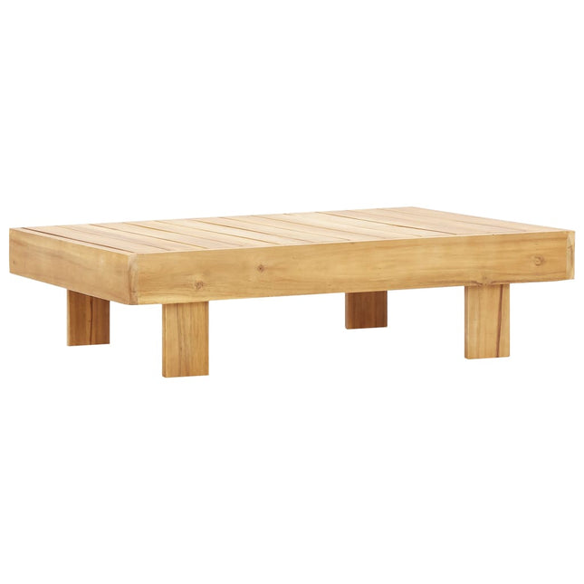 Tavolino da Salotto 100x60x25 cm in Legno Massello di Acacia