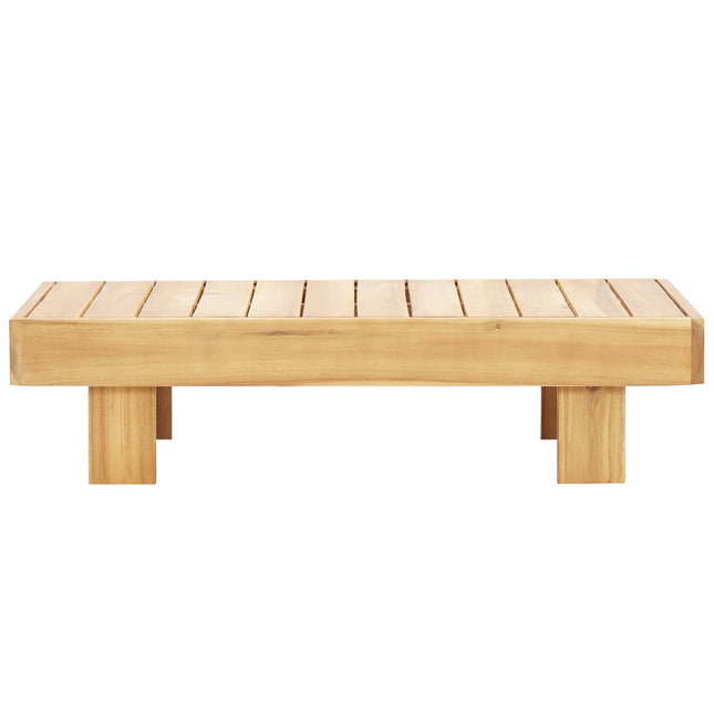 Tavolino da Salotto 100x60x25 cm in Legno Massello di Acacia