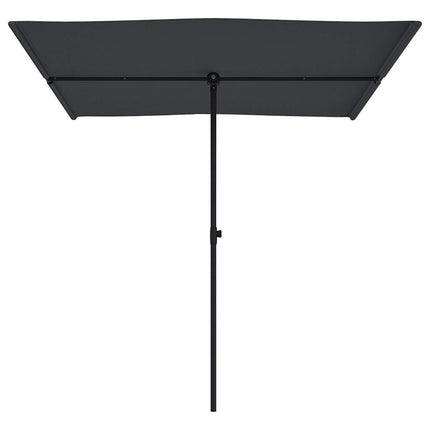 Ombrellone da Giardino con Palo in Alluminio 2x1,5 m Nero