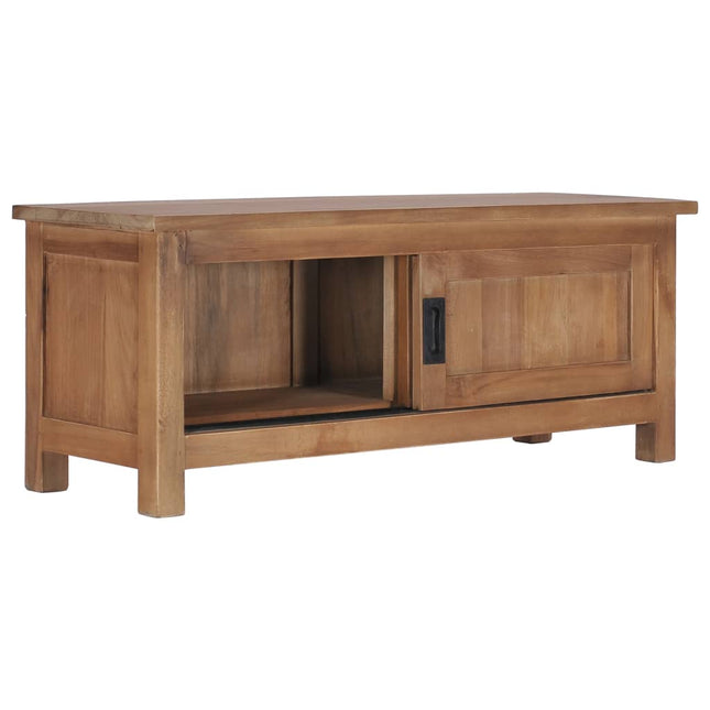 Mobile Porta TV 90x30x35 cm in Legno Massello di Teak