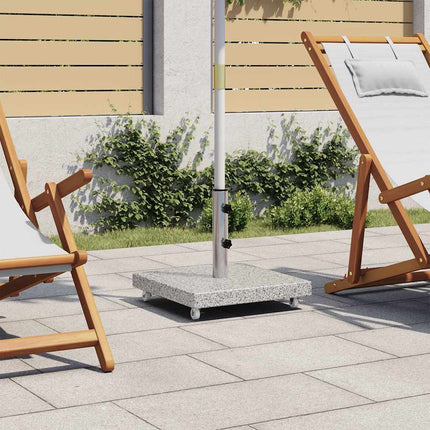 Base per Ombrellone in Granito 30 kg Quadrata Grigia