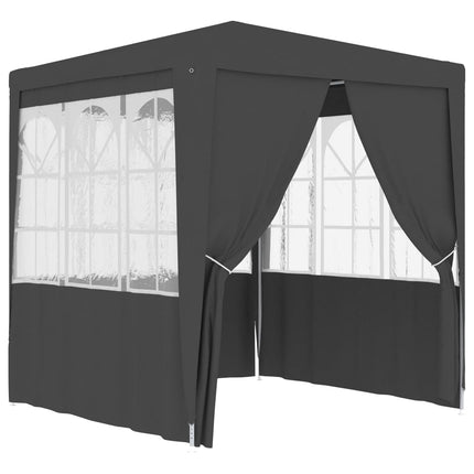 Gazebo Professionale con Pareti 2,5x2,5 m Antracite 90 g/mÂ²