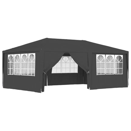 Gazebo Professionale con Pareti 4x6 m Antracite 90 g/mÂ²
