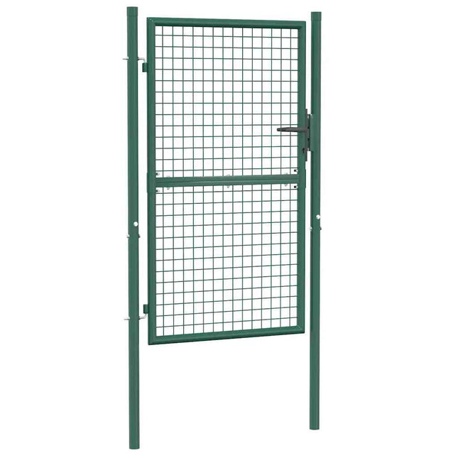 Cancello per Recinzione in Acciaio 100x150 cm Verde