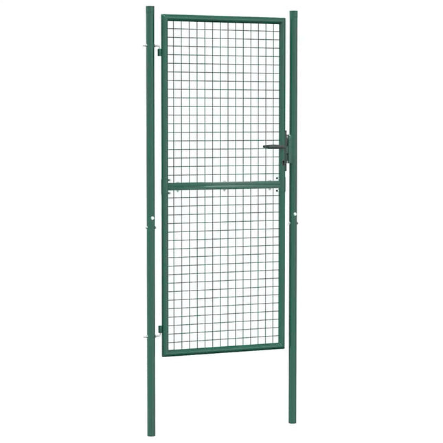 Cancello per Recinzione in Acciaio 100x200 cm Verde
