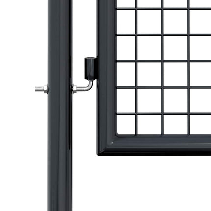 Cancello per Giardino in Acciaio Zincato Grigio 100x200 cm