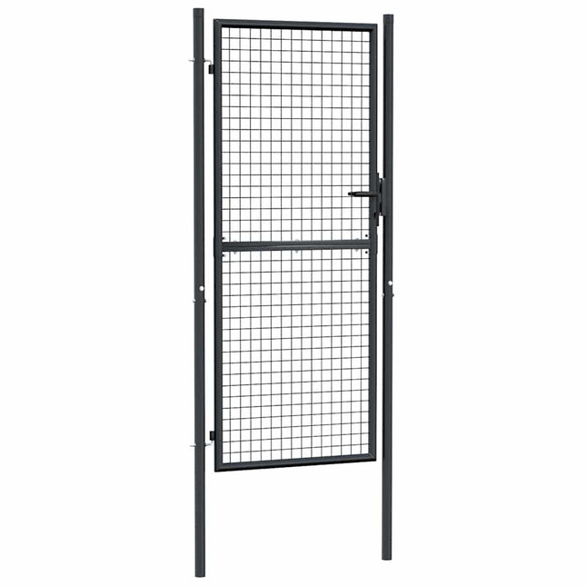 Cancello per Giardino in Acciaio Zincato 100x250 cm Grigio