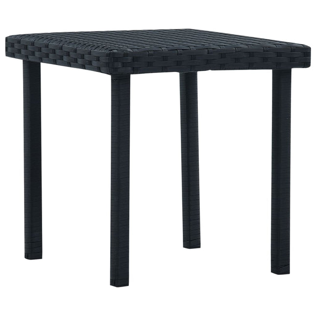 Tavolino da TÃ¨ da Giardino Nero 40x40x40 cm in Polyrattan