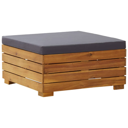 Set Divani Giardino 8 pz con Cuscini Legno Acacia Grigio Scuro