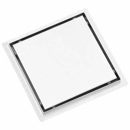 Scarico Doccia 2-in-1 Copertura a Piastrella 23x23cm in Acciaio