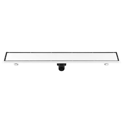 Scarico Doccia 2-in-1 con Copertura 93x14 cm in Acciaio Inox