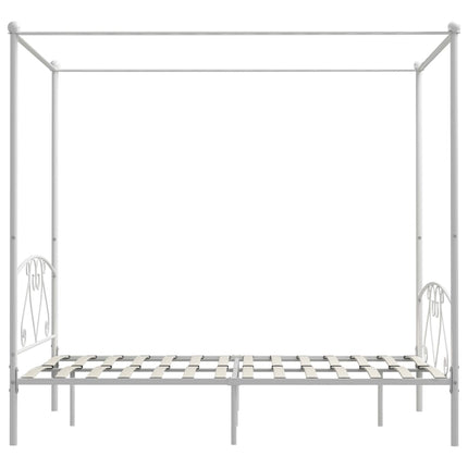 Giroletto Baldacchino senza Materasso Bianco 160x200 cm Metallo