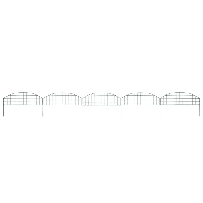 Set Recinzione da Giardino ad Arco 77,3x26 cm Verde