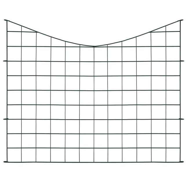 Set Recinzione da Giardino ad Arco Invertito 77,5x64 cm Verde