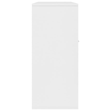 Credenza Bianca 88x30x70 cm in Legno Multistrato
