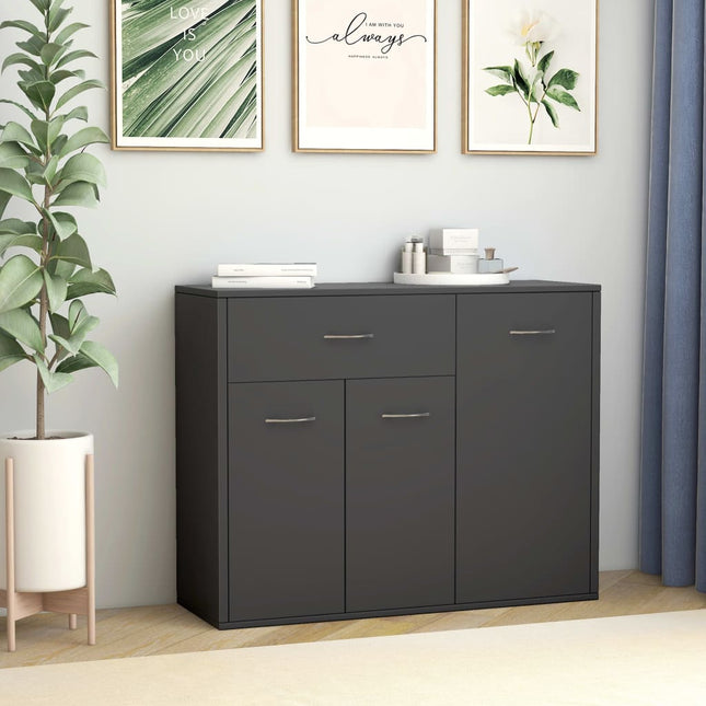 Credenza Grigia 88x30x70 cm in Legno Multistrato