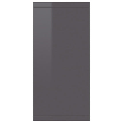 Credenza Grigio Lucido 88x30x65 cm in Legno Multistrato